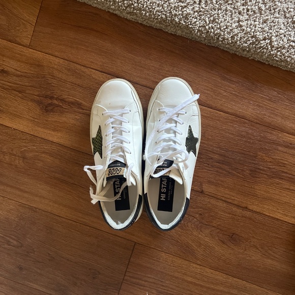 Golden Goose Hi Star Leather Low-Top Sneakers Iridescent - Picture 2 of 6